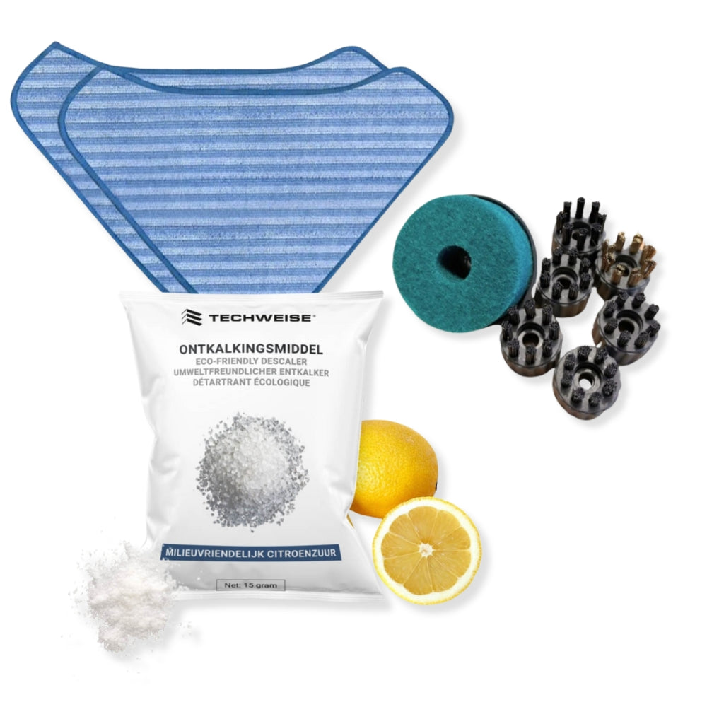 <tc>Zubehörpaket TS2: zusätzliche Bürsten, Entkalkungsmittel & Wischtücher</tc>