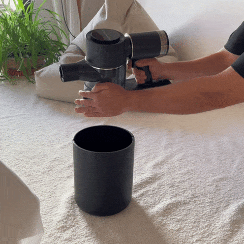 Entleeren Sie den Schmutz mit einem Klick