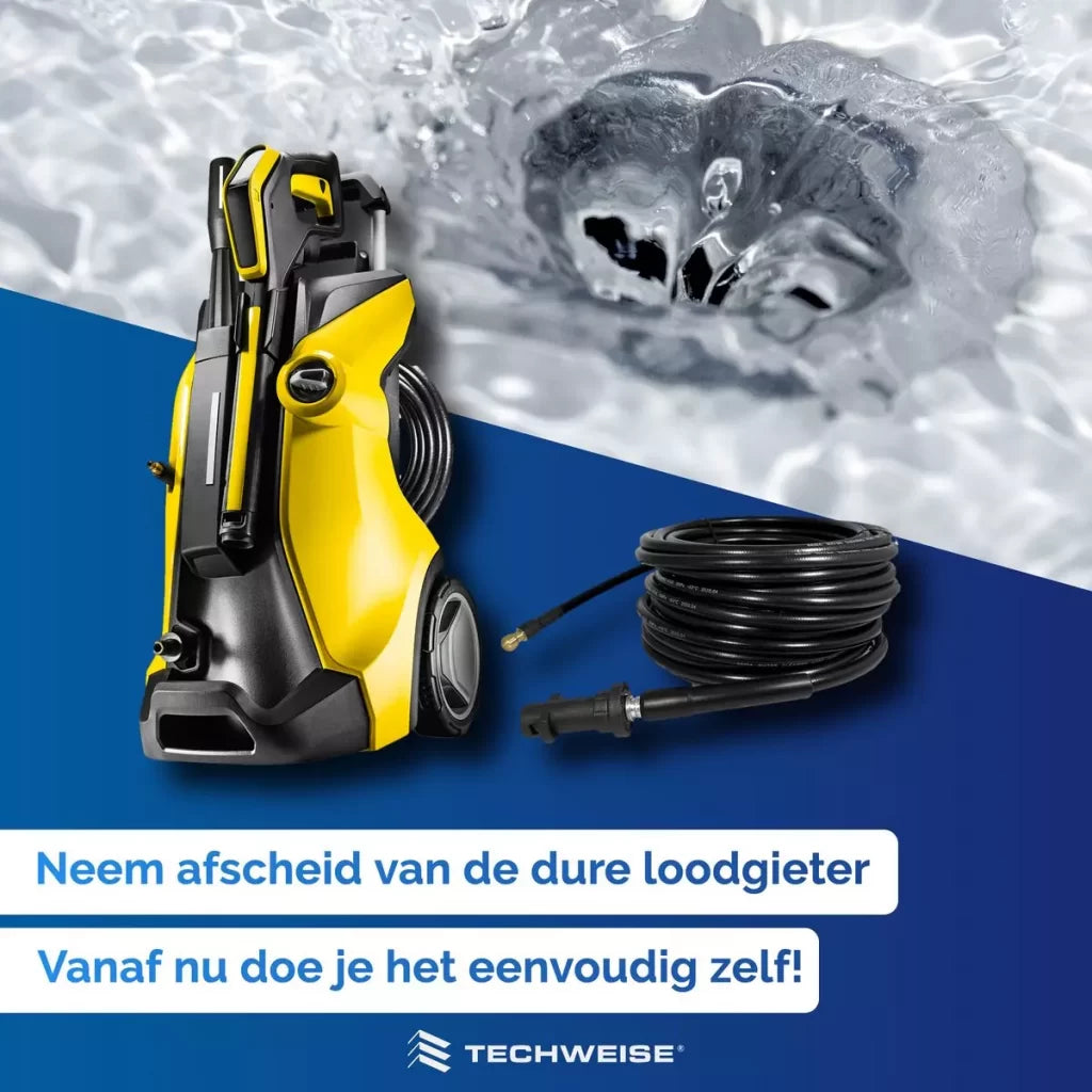 Sewer hose 15V with forward spray jet